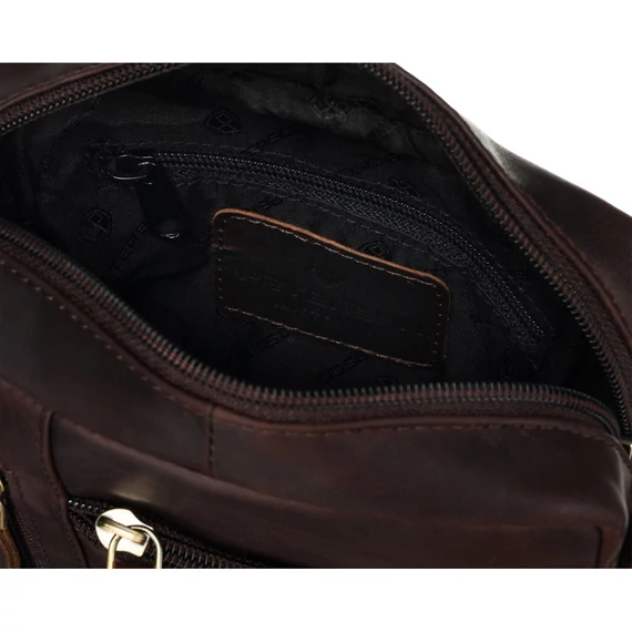 Peterson Férfi Bőr Oldaltáska Ptn Yp002-Opu-4659 Brown - Barna
